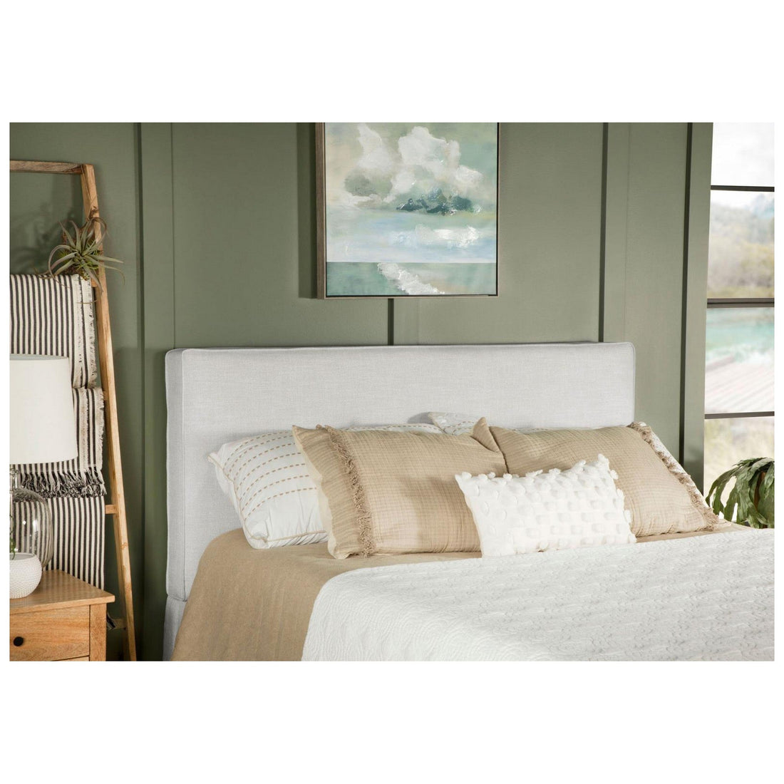 Kosmo Rectangular Upholstered Headboard Sand 315993QF