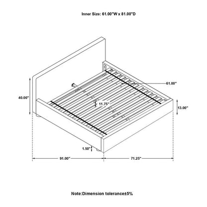 Gregory Upholstered Platform Bed Graphite 316020Q