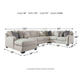 Dellara 5-Piece Sectional with Chaise Ash-32101S7