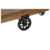 COCKTAIL TABLE ON WHEELS, SOLID WOOD 3228-30