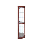 Appledale 6-shelf Corner Curio Cabinet Medium Brown 3393