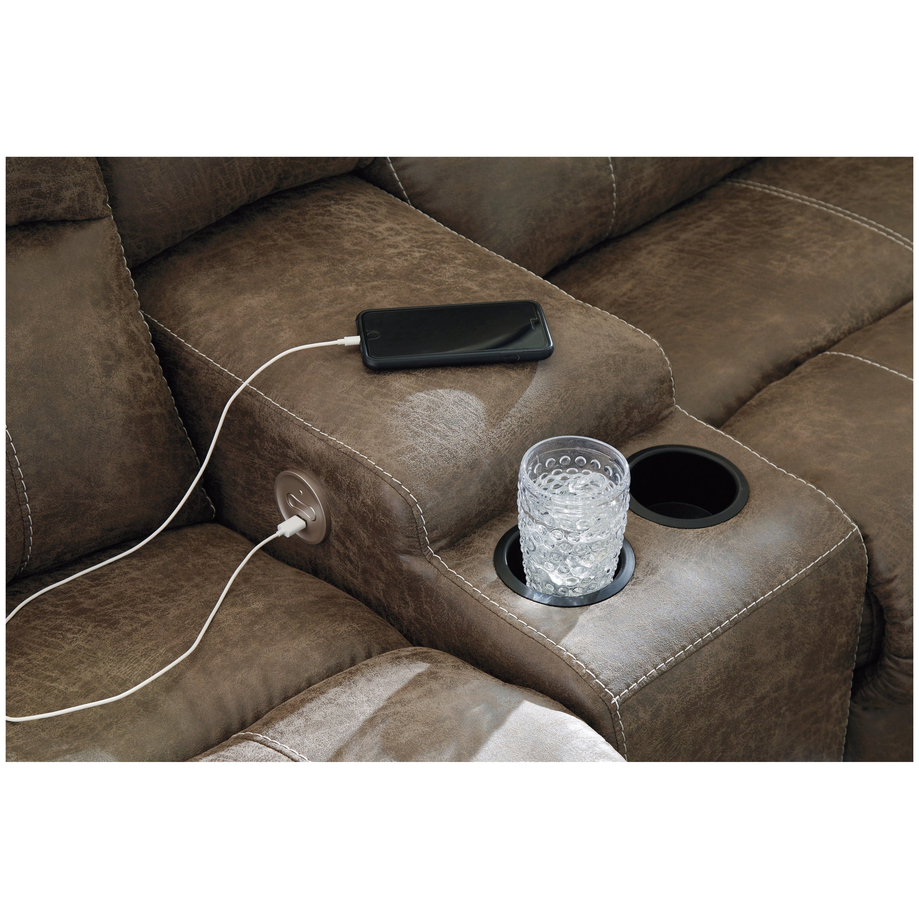 Segburg 4-Piece Power Reclining Sectional Ash-34303S2