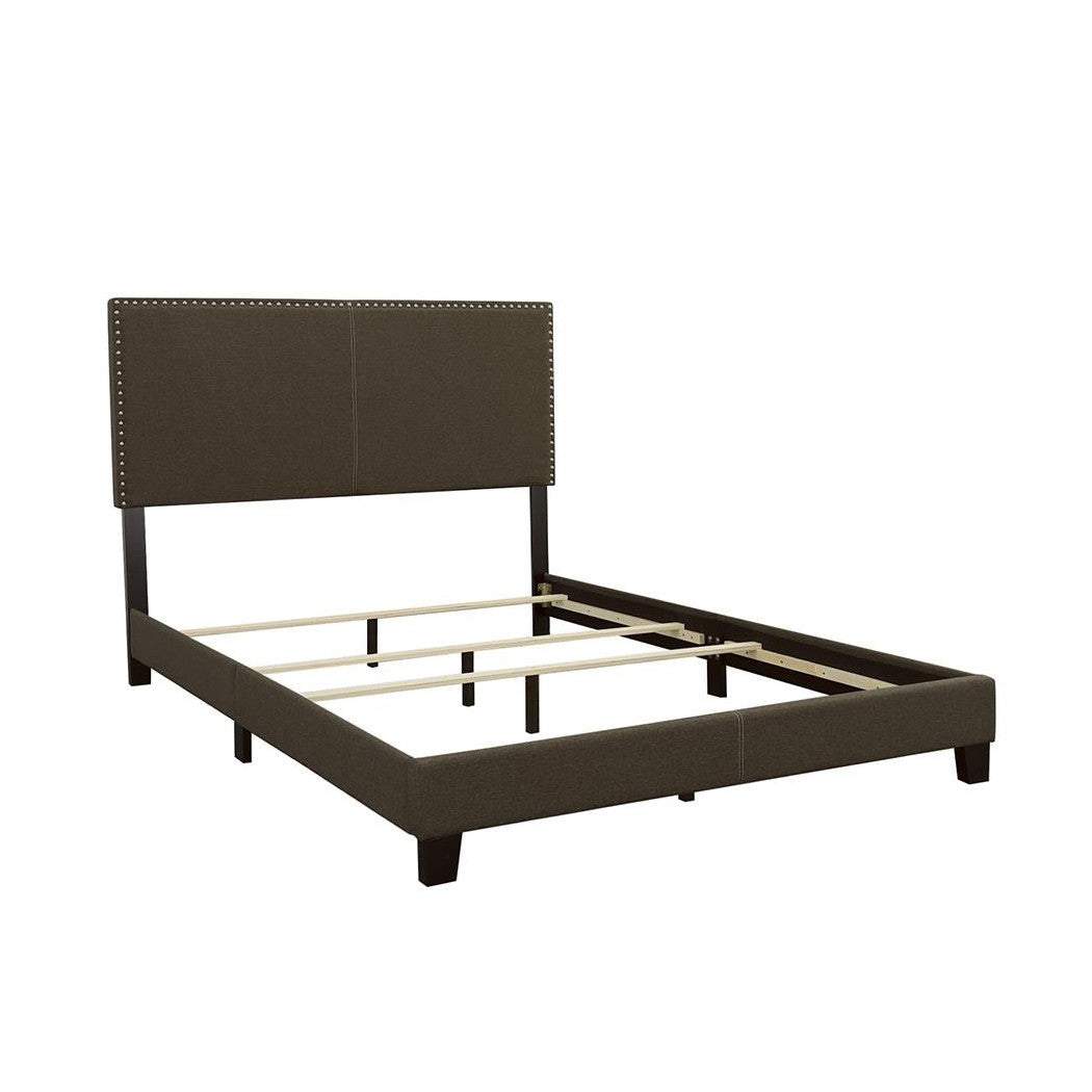 Boyd California King Upholstered Bed with Nailhead Trim Charcoal 350061KW