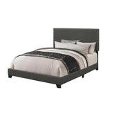 Boyd Queen Upholstered Bed with Nailhead Trim Charcoal 350061Q