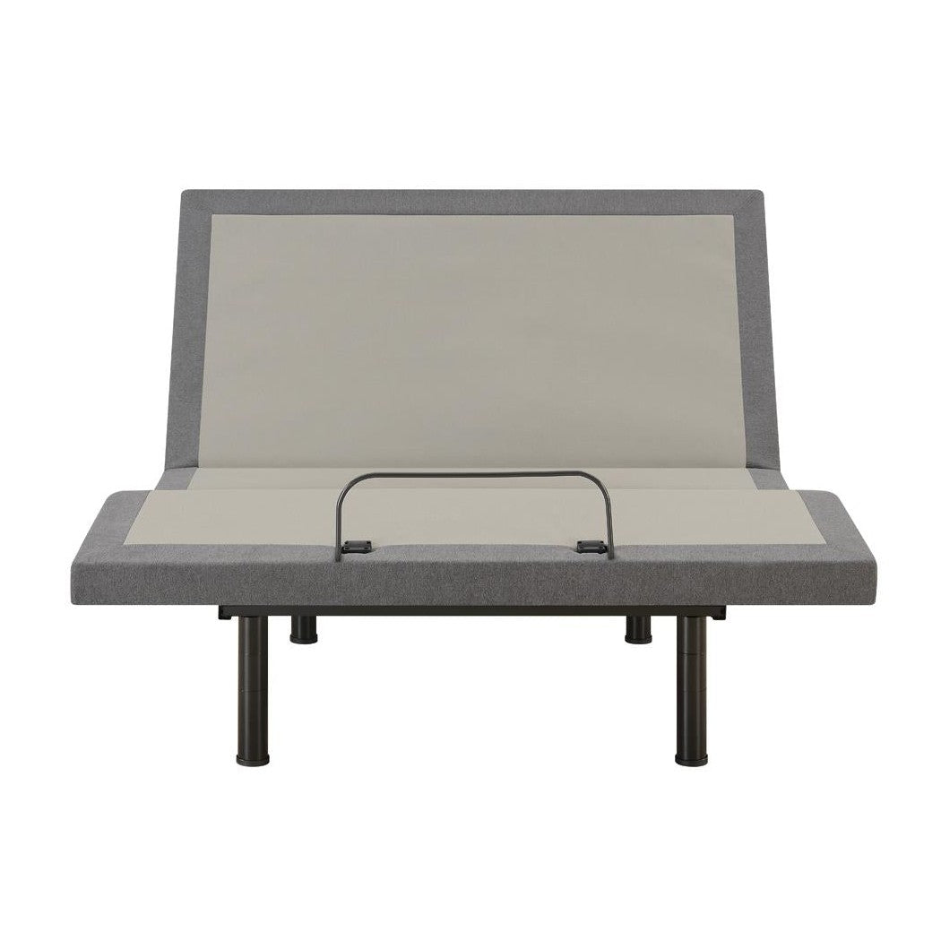 Clara Full Adjustable Bed Base Grey and Black 350131F