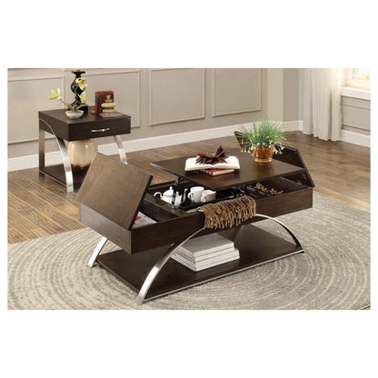 LIFT TOP COCKTAIL TABLE W/4PC CASTERS 3533RF-30