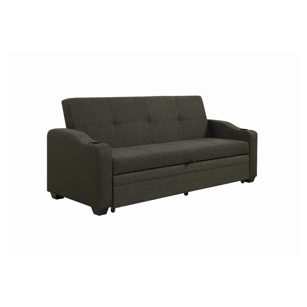 Miller Upholstered Sleeper Sofa Bed Charcoal Grey 360063