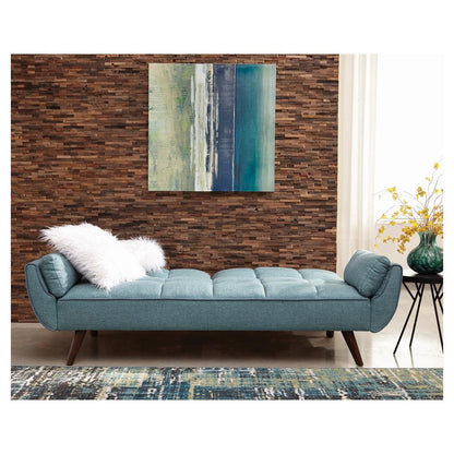 Caufield Biscuit-tufted Sofa Bed Turquoise Blue 360097
