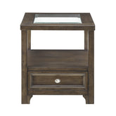 GLASS TOP END TABLE 3624-04