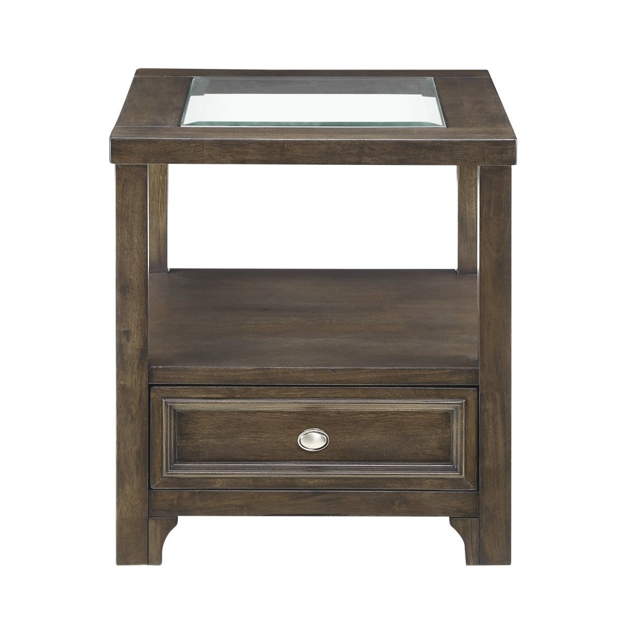GLASS TOP END TABLE 3624-04