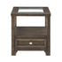 GLASS TOP END TABLE 3624-04
