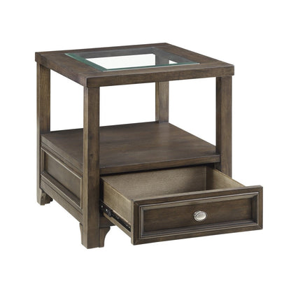 GLASS TOP END TABLE 3624-04