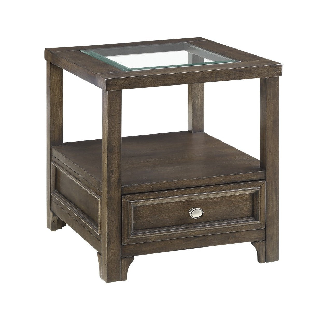 GLASS TOP END TABLE 3624-04