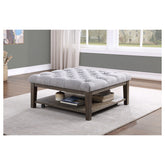 SQUARE CKTL TBL, FABRIC, GRAY 3630-01