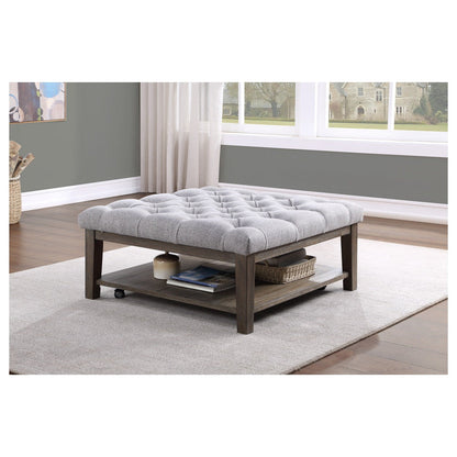 SQUARE CKTL TBL, FABRIC, GRAY 3630-01