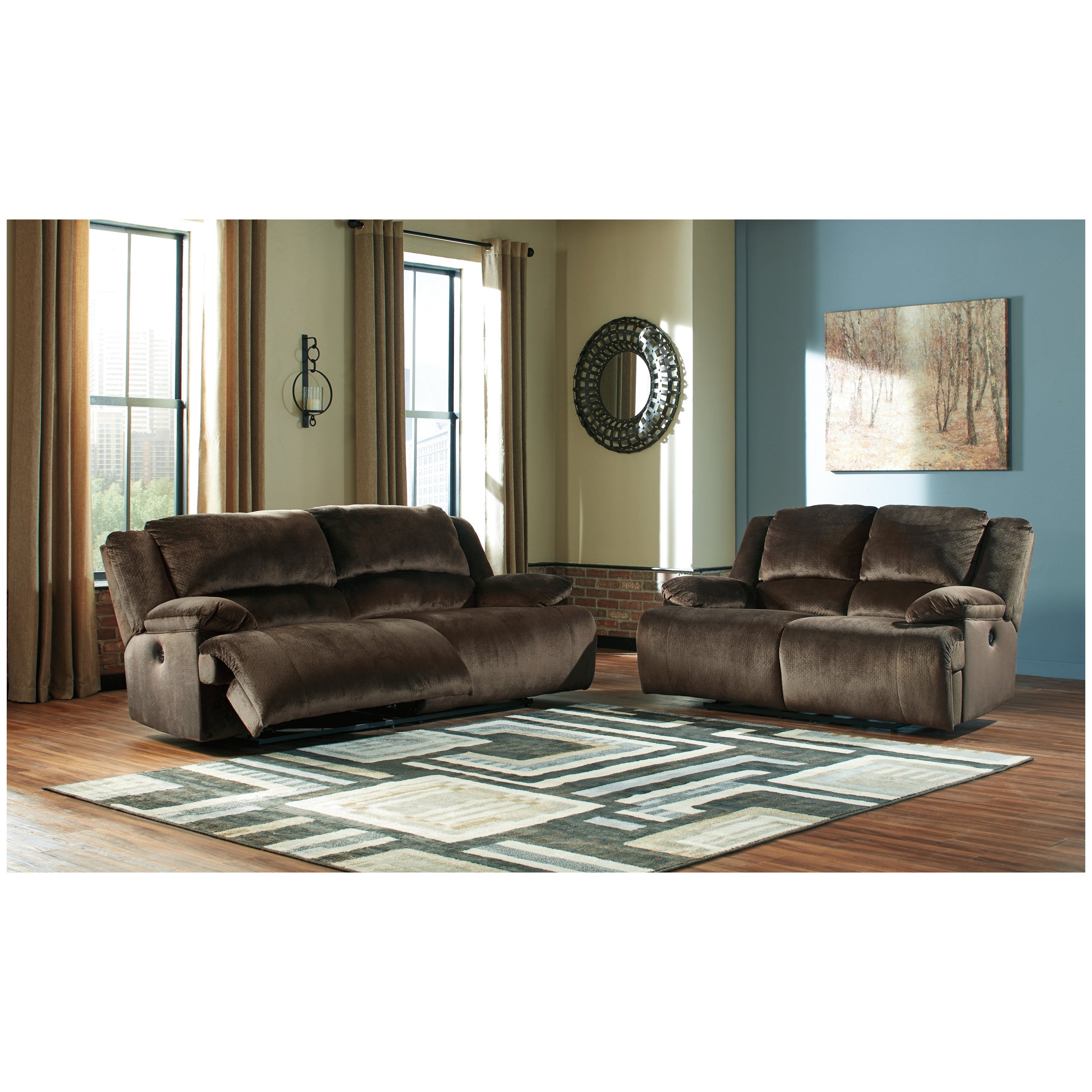 Clonmel Power Reclining Sofa and Loveseat Ash-36504U2