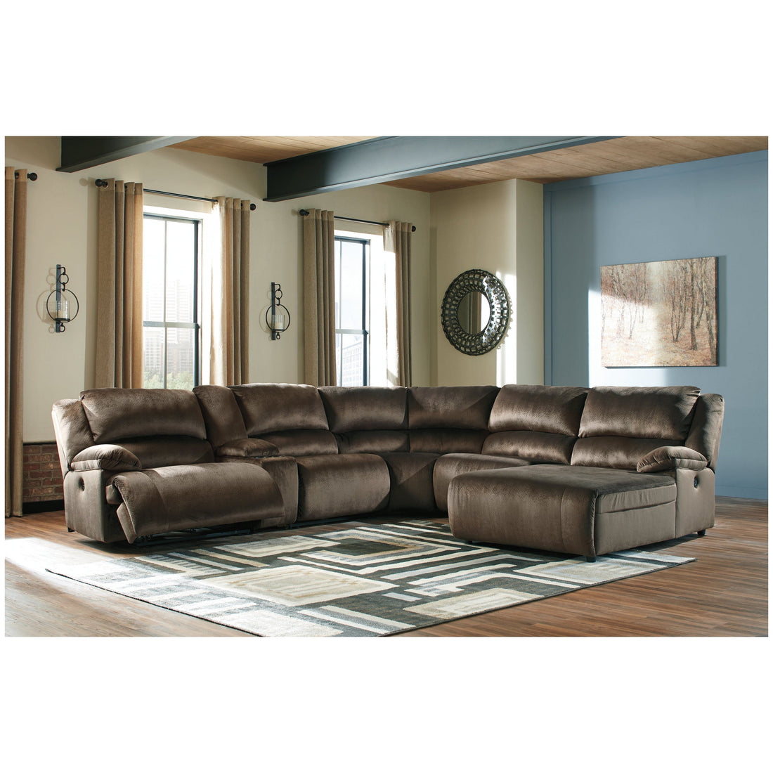 Clonmel 6-Piece Power Reclining Sectional with Chaise