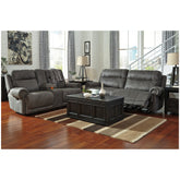 Austere Reclining Sofa Ash-3840181