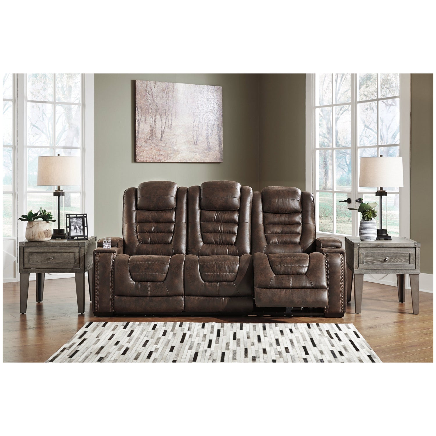 Game Zone Power Reclining Sofa Ash-3850115