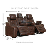 Game Zone Power Reclining Sofa Ash-3850115