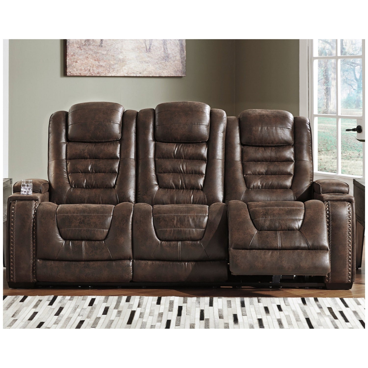 Game Zone Power Reclining Sofa Ash-3850115
