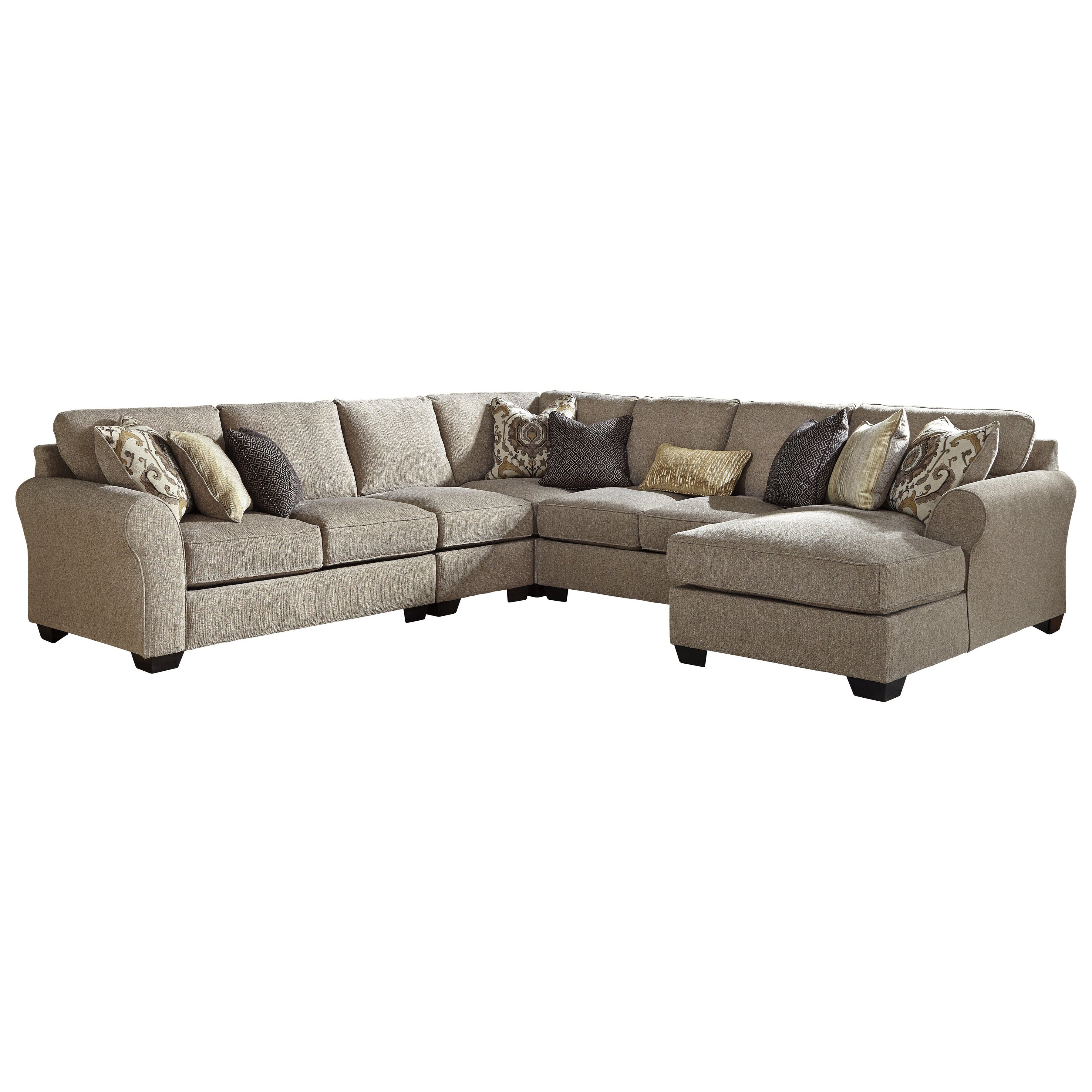 Pantomine 5-Piece Sectional with Chaise Ash-39122S4