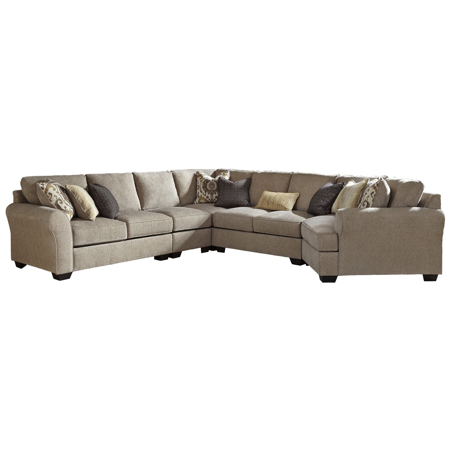 Pantomine 5-Piece Sectional with Cuddler Ash-39122S5