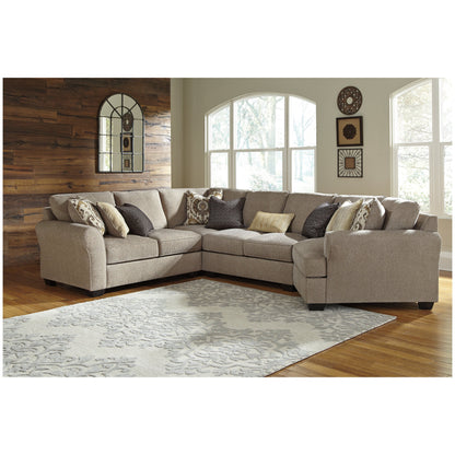 Pantomine 4-Piece Sectional with Cuddler Ash-39122S7