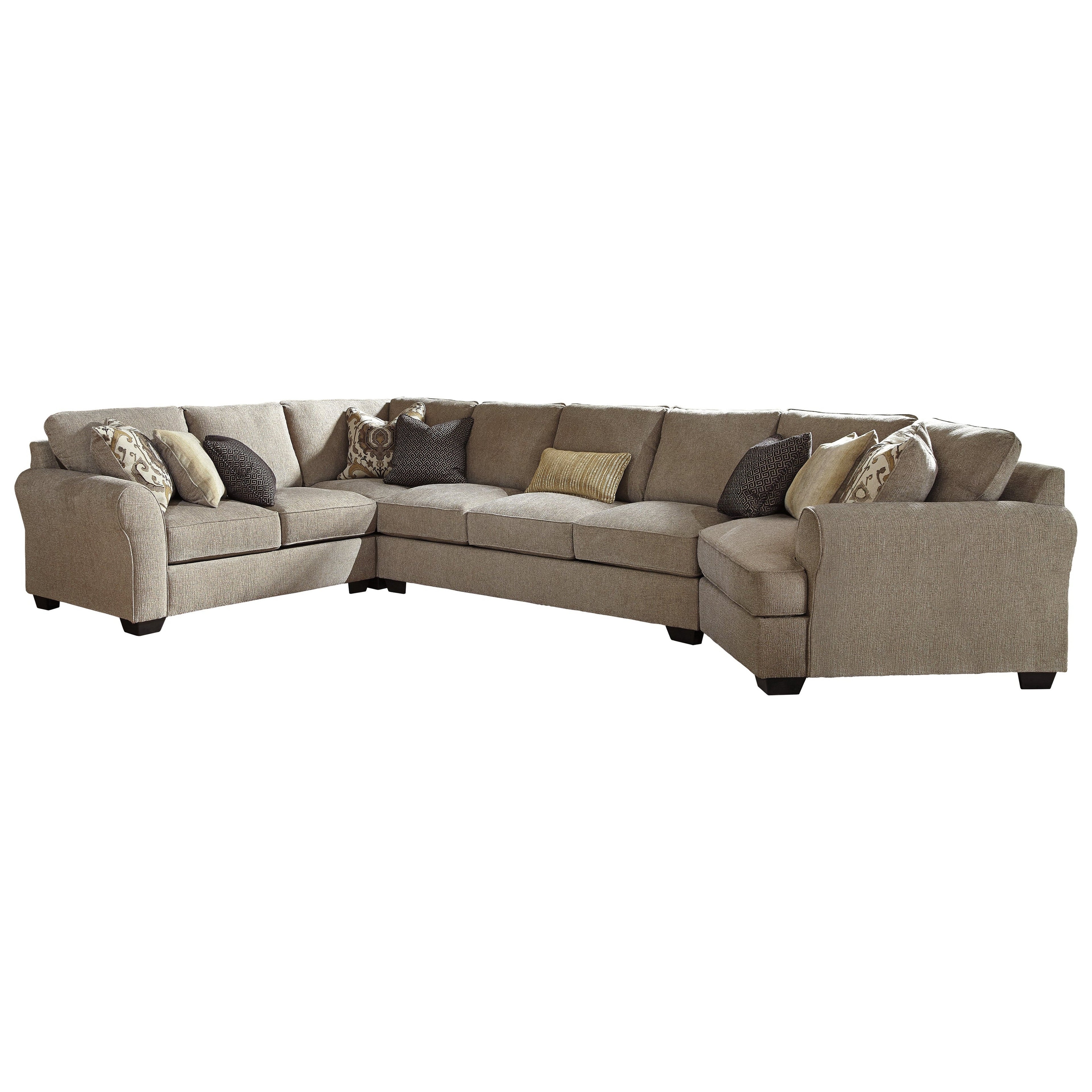 Pantomine 4-Piece Sectional with Cuddler Ash-39122S9