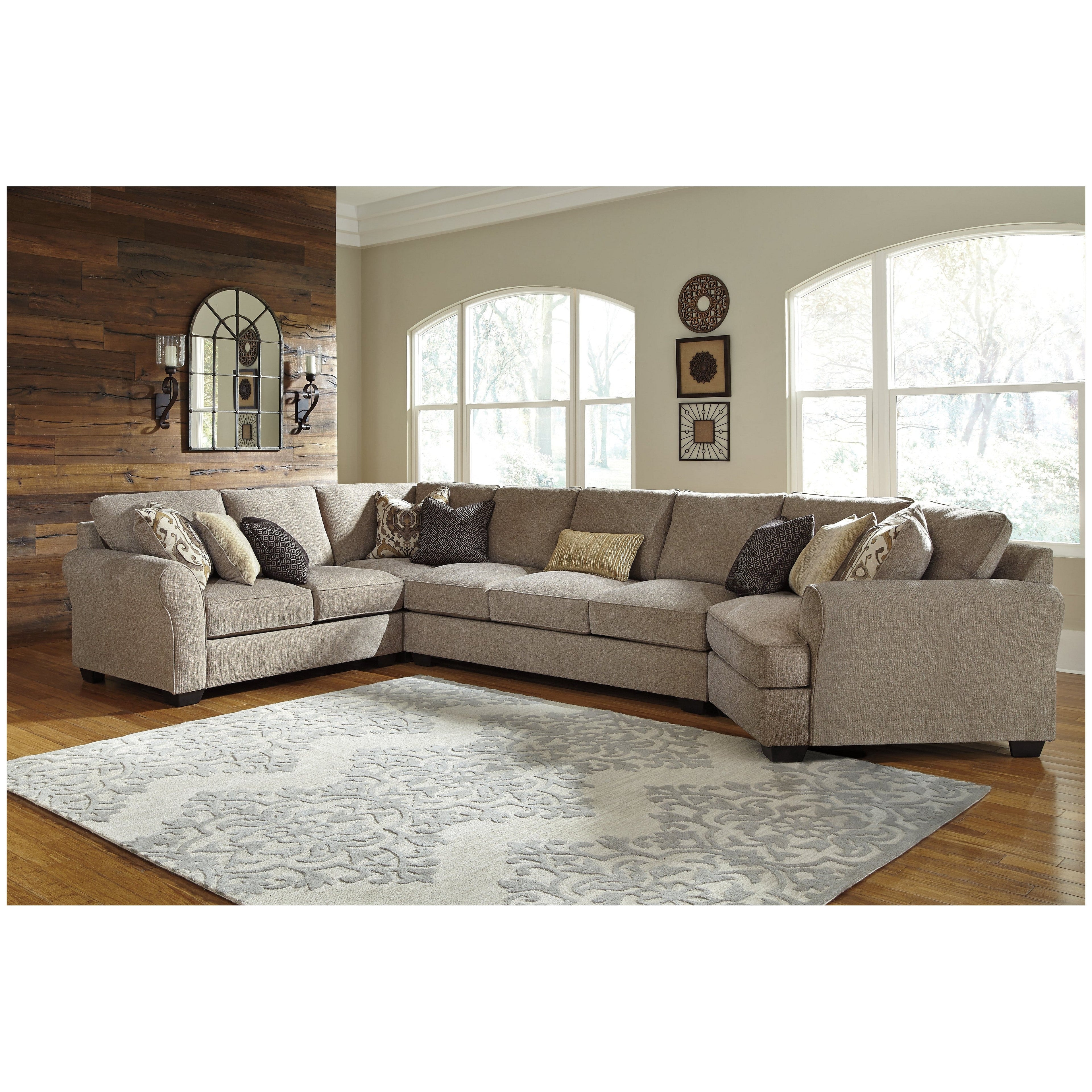 Pantomine 4-Piece Sectional with Cuddler Ash-39122S9