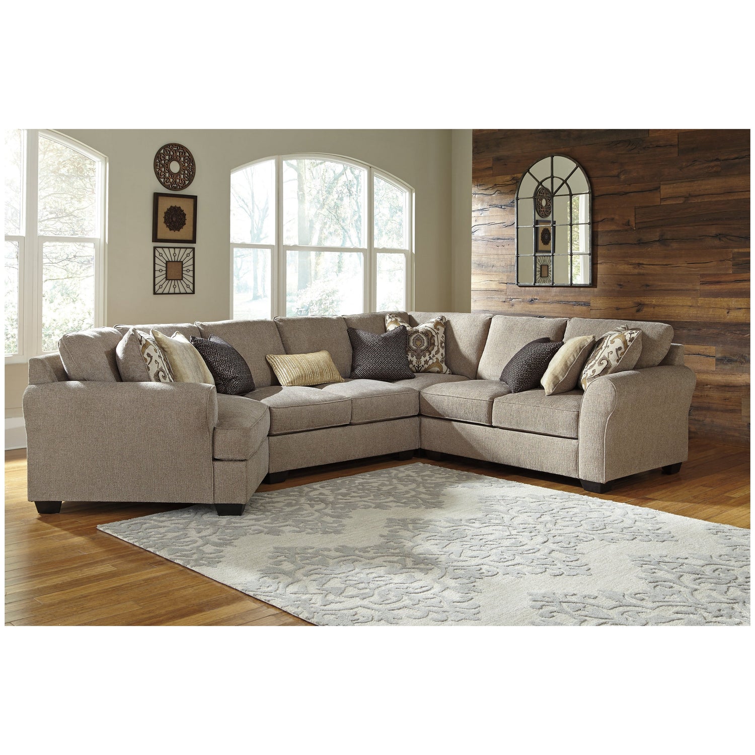 Pantomine 4-Piece Sectional with Cuddler Ash-39122S11