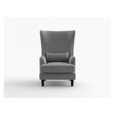 ACCENT CHAIR, BLUE VELVET, HIGH WING BACK 1036BU-1