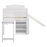 Millie Twin Workstation Loft Bed White 400330T