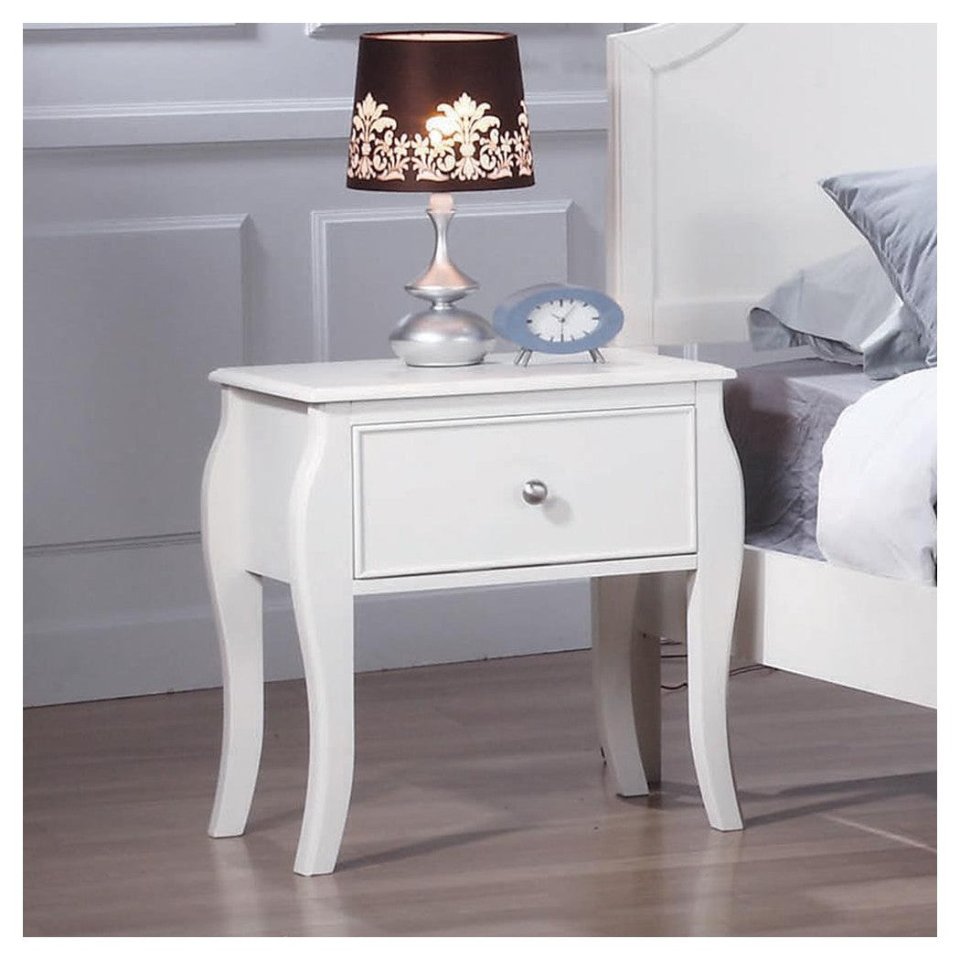 Dominique 1-drawer Nightstand White 400562