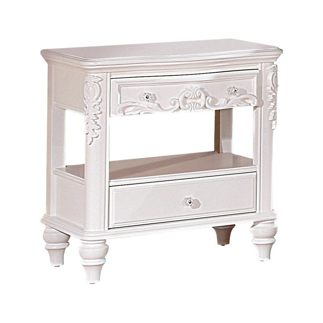 Caroline 2-drawer Rectangular Nightstand White 400722