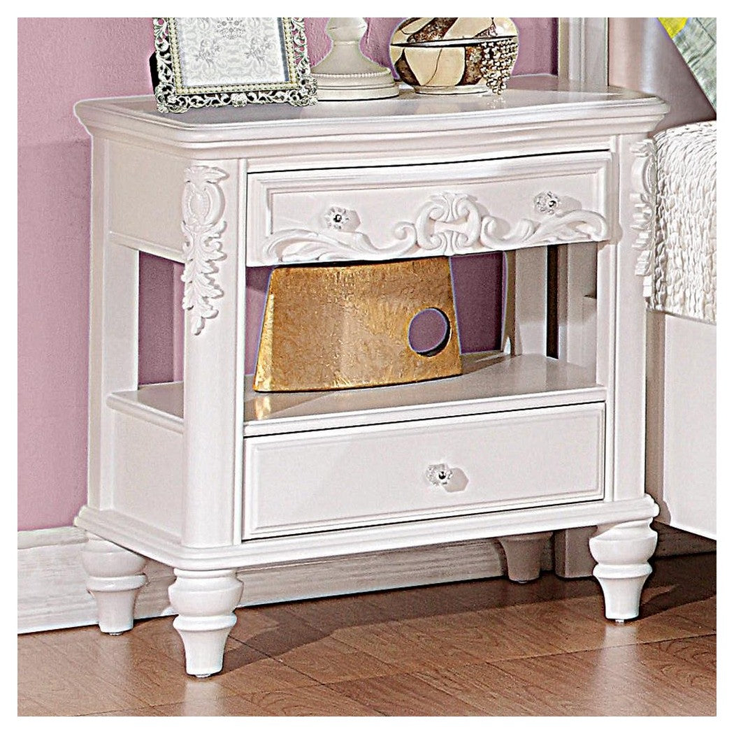 Caroline 2-drawer Rectangular Nightstand White 400722