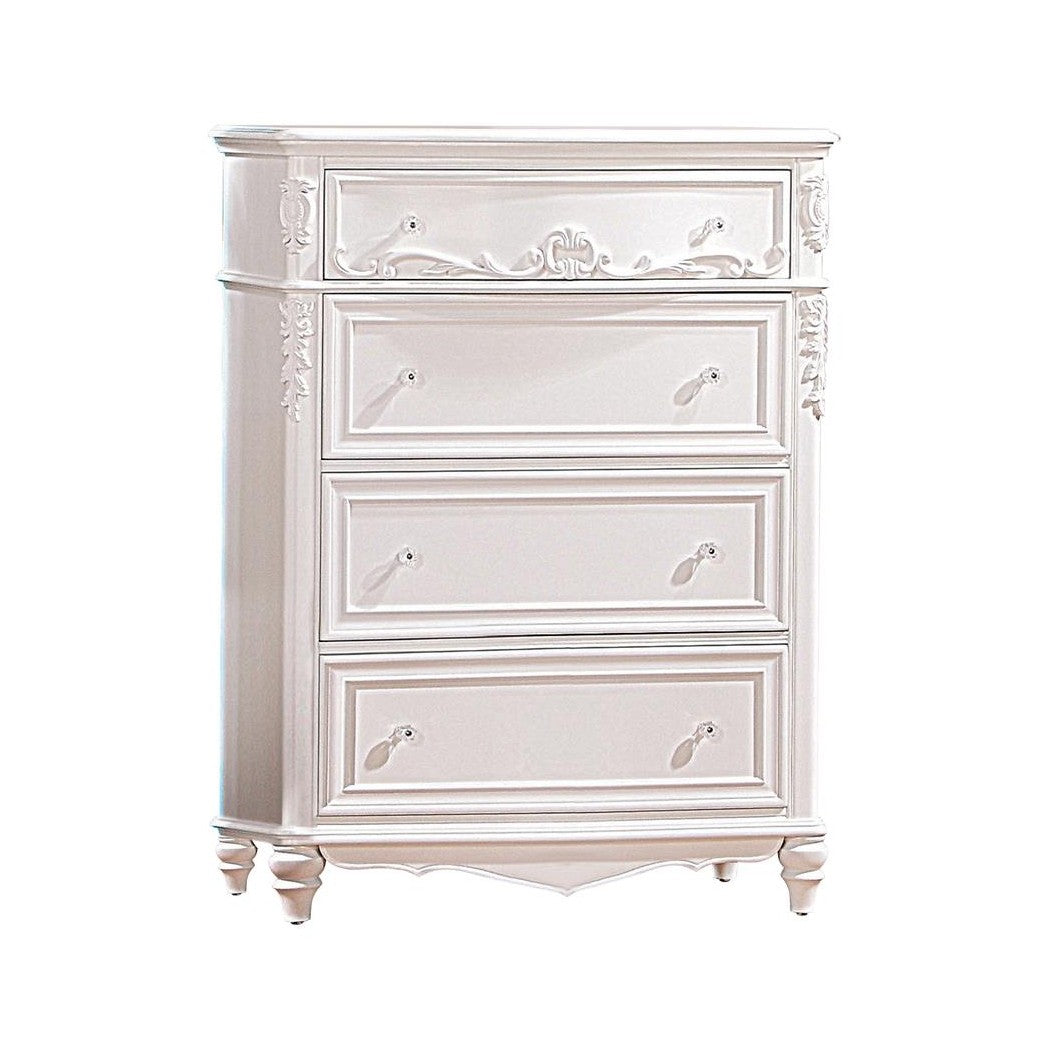 Caroline 4-drawer Rectangular Chest White 400725
