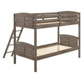 Flynn Twin over Twin Bunk Bed Weathered Brown 400808