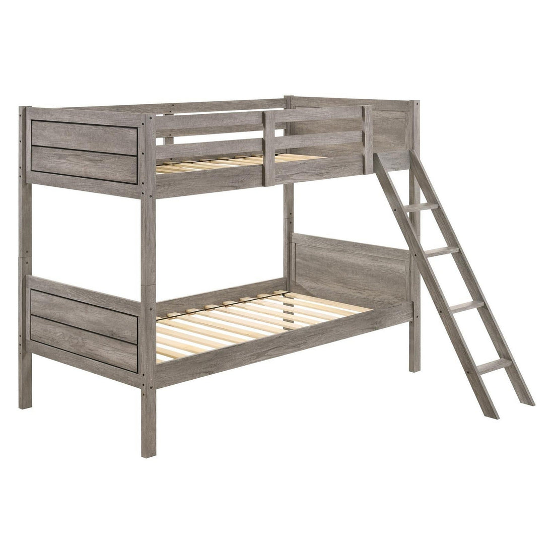 Ryder Twin over Twin Bunk Bed Weathered Taupe 400818