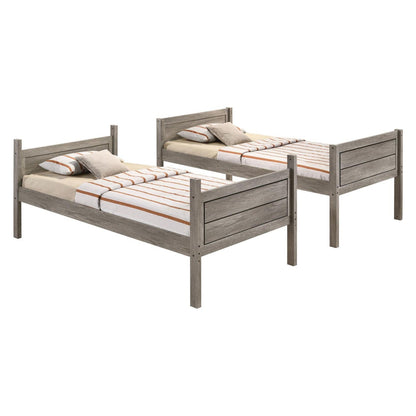 Ryder Twin over Twin Bunk Bed Weathered Taupe 400818
