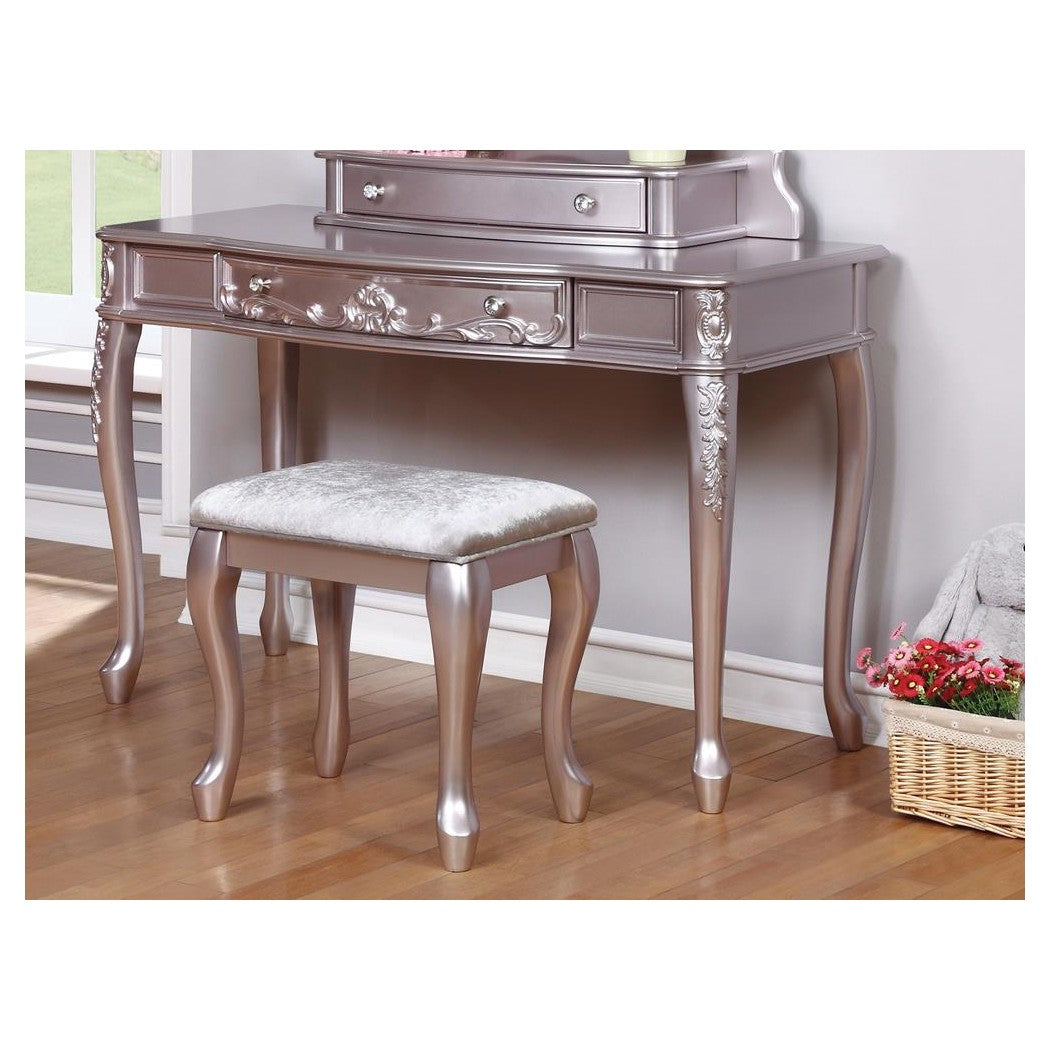 Caroline 1-drawer Vanity Desk Metallic Lilac 400896