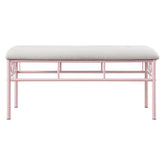 Massi Tufted Upholstered Bench Powder Pink 401156