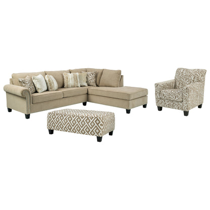 Dovemont 2-Piece Sectional with Chair and Ottoman Ash-40401U3