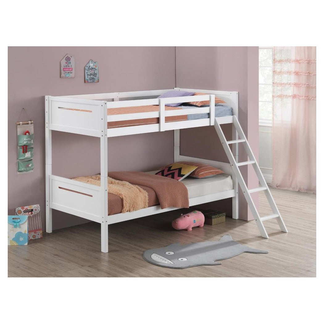 Littleton Twin/Twin Bunk Bed White 405051WHT