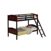 Arlo Twin/Twin Bunk Bed with Ladder Espresso 405053BRN