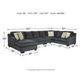 Eltmann 4-Piece Sectional with Chaise Ash-41303S7