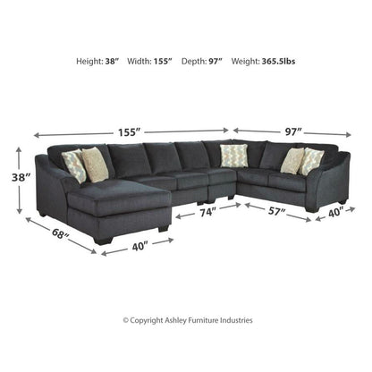 Eltmann 4-Piece Sectional with Chaise Ash-41303S7