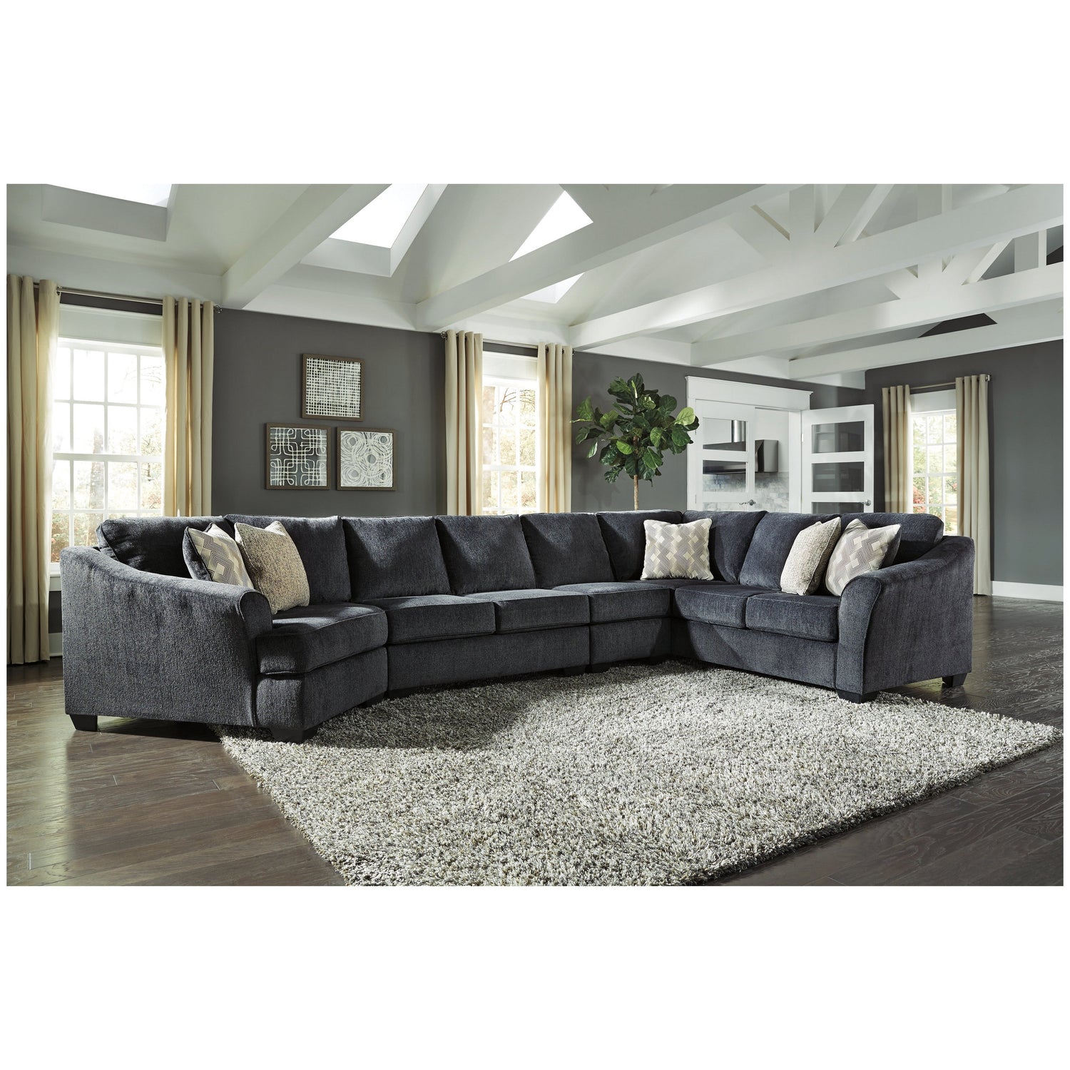 Eltmann 4-Piece Sectional with Cuddler Ash-41303S4