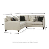 Hallenberg 2-Piece Sectional with Ottoman Ash-41501U2
