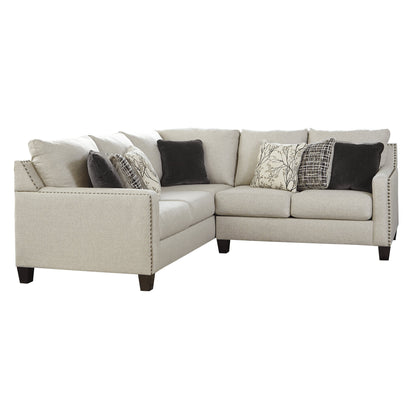 Hallenberg 2-Piece Sectional with Ottoman Ash-41501U2